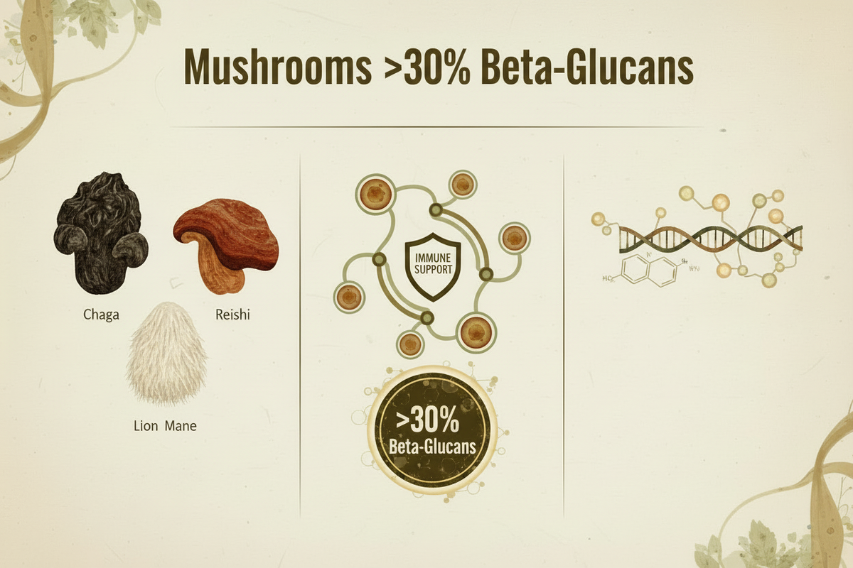 How Mushroom Beta-Glucans Differ from Oat Beta-Glucans for Immune Health 