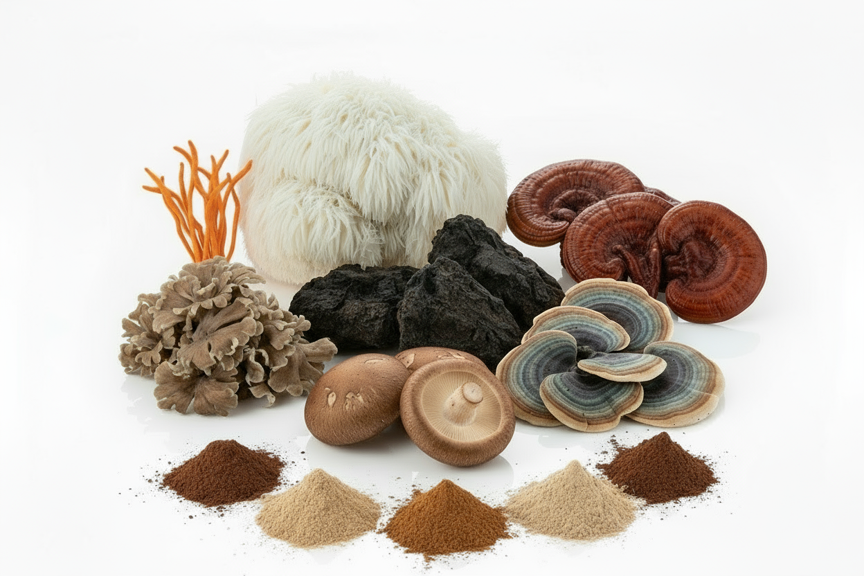 Super 7 Mushroom powders and their health benefits