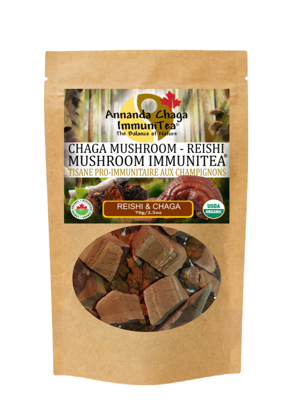 chaga and reishi immunitea, reishi tea, chaga and reishi tea