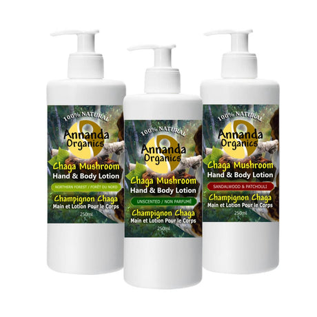 Annanda chaga mushroom hand and body lotion