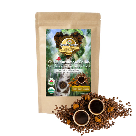 sumatra mushroom coffee, coffee mushroom, chaga coffee, annanda chaga coffee, organic coffee