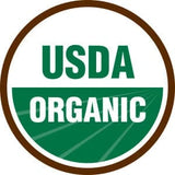 USDA Organic certification seal logo with green and white text inside a brown circular border on a white background.