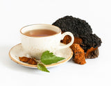 cup of brewed chaga tea